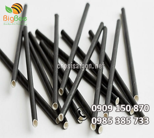 Ống hút giấy màu đen giá sỉ rẻ
