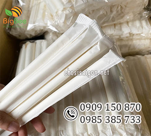 Ống hút giấy có bọc màng phi 12 giá sỉ rẻ HCM