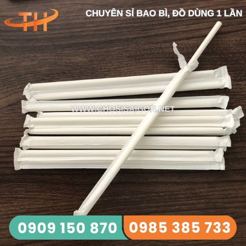 Ống hút giấy bọc màng phi 6