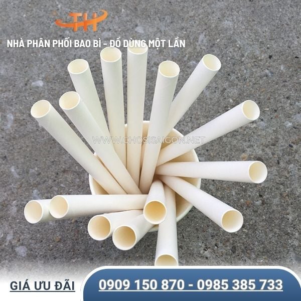 Ống hút giấy sinh tố đá xay phi 8