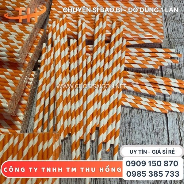 Ống hút giấy phi 6 sọc màu mua ở đâu giá rẻ