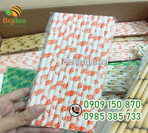 Ống hút giấy hút sinh tố, nước ép giá sỉ rẻ
