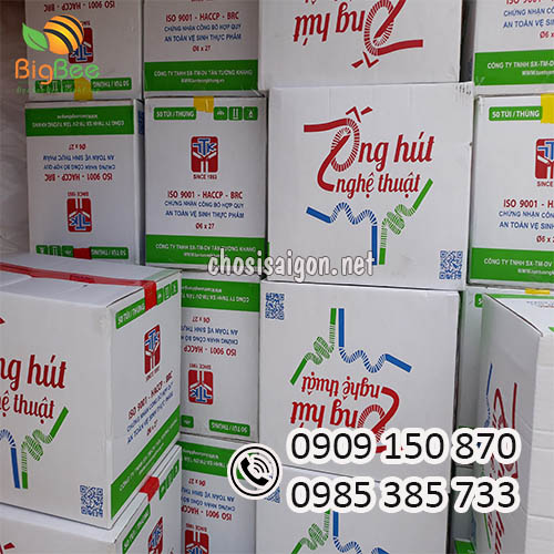 Ống hút nghệ thuật 50 gói/thùng giá rẻ