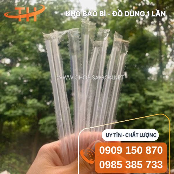Ống hút nhỏ 13cm bọc màng an toàn, gọn nhẹ, tiện lợi