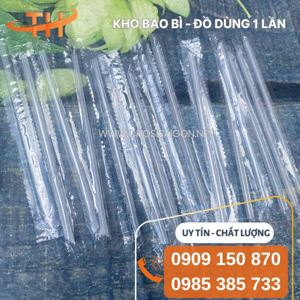 Ống hút nhỏ bọc màng 13cm uống sữa hộp, probi, sữa chua uống