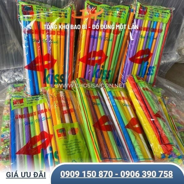 Ống hút nhựa cong dùng cho các loại thức uống sỉ rẻ