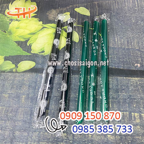Ống hút nhựa trà sữa trân châu phi 12 bọc màng giá rẻ HCM