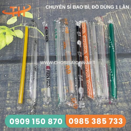 Ống hút nhựa trà sữa bọc màng