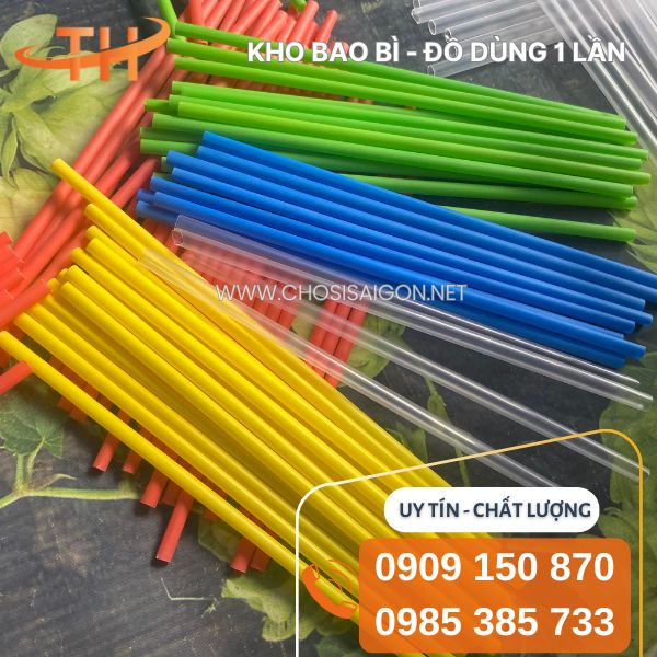Ống hút nhựa đủ màu phi 6 giá rẻ