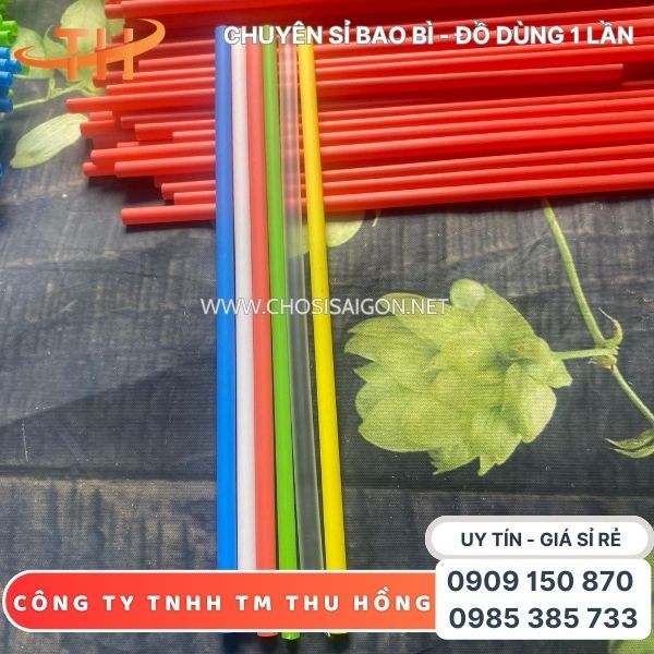 Ống hút nhựa nước mía nhiều màu