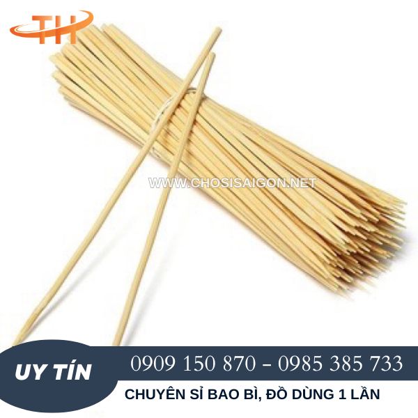 Que xiên tre thực phẩm dùng 1 lần
