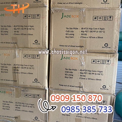 Sẵn kho hộp nhựa 4 ngăn HT25 giá rẻ