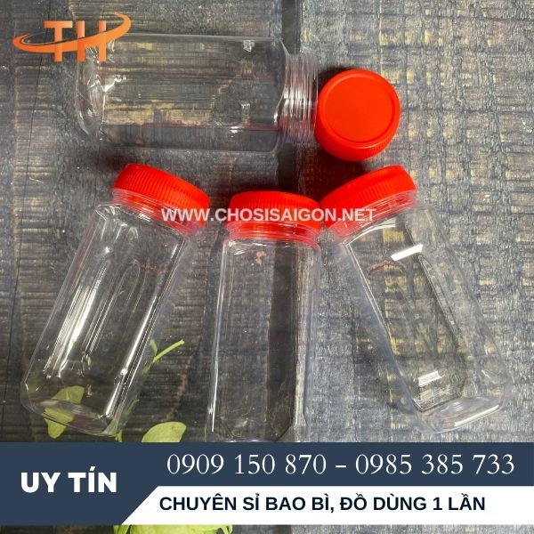 Hũ nhựa lục giác đựng muối sỉ rẻ