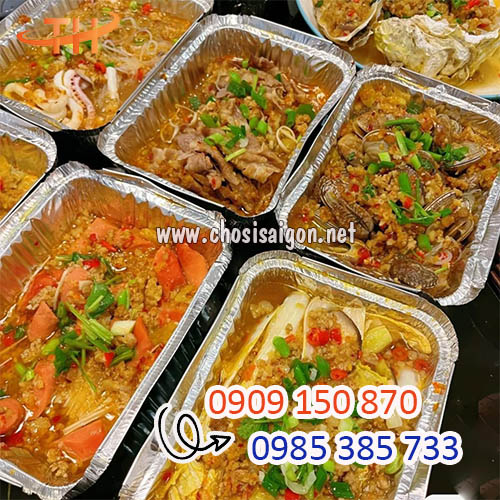 Khay nhôm giấy bạc chữ nhật đựng thức ăn giá rẻ