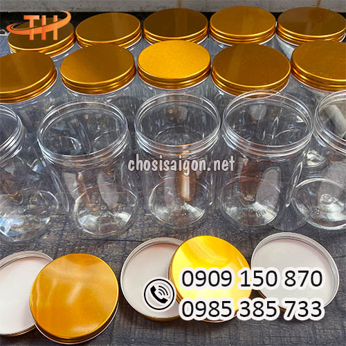 Hũ nhựa pet 900ml đựng hạt, bánh, kẹo, mứt, trái cây sấy giá sỉ rẻ