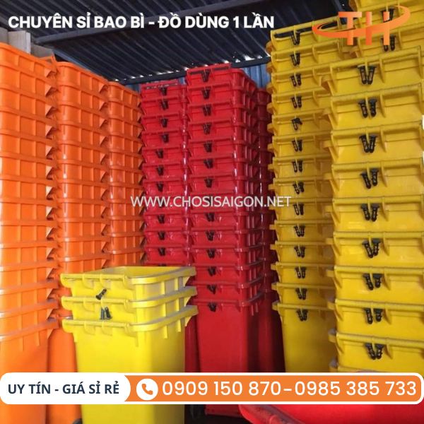 Thùng rác nhựa 120 lít bền, tốt