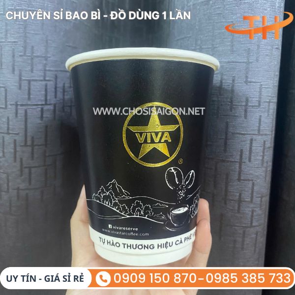 Ly giấy 9oz in logo thương hiệu theo yêu cầu