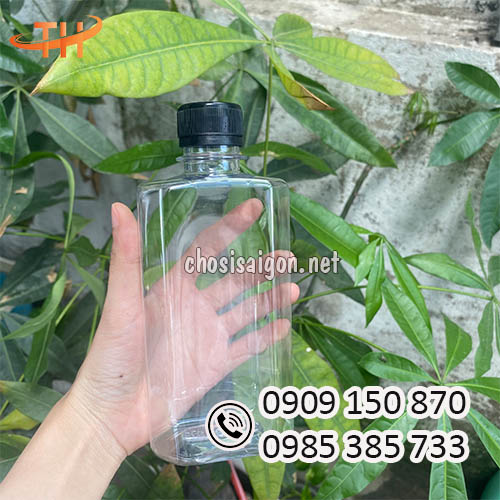 Chai nhựa dẹp 330ml bền, cứng cáp giá rẻ
