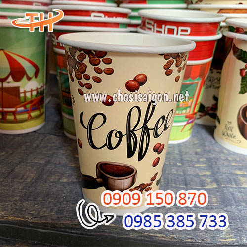 Ly giấy in hình sẵn tiện lợi sỉ rẻ cho các cửa hàng