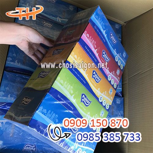 Khăn giấy rút Pulppy sỉ rẻ tại xưởng