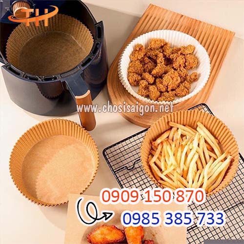 Giấy nến nâu lót nồi chiên không dầu sỉ rẻ