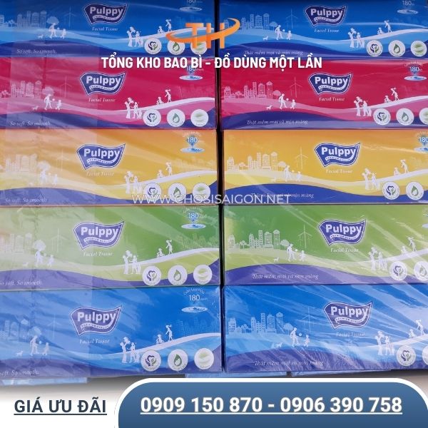 Khăn giấy rút Pulppy chính hãng sỉ rẻ