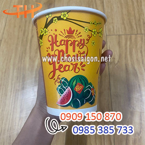 Ly giấy in hình Tết cao cấp, chất lượng tốt sỉ rẻ