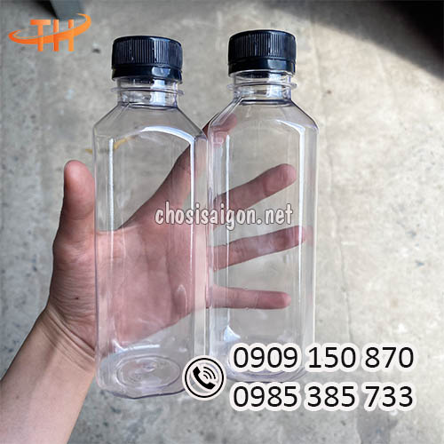 Chai nhựa 330ml vuông đẹp mắt sỉ rẻ tận gốc