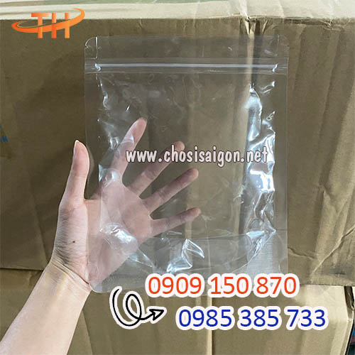 Sỉ rẻ tại kho túi zip trong 2 mặt đáy đứng