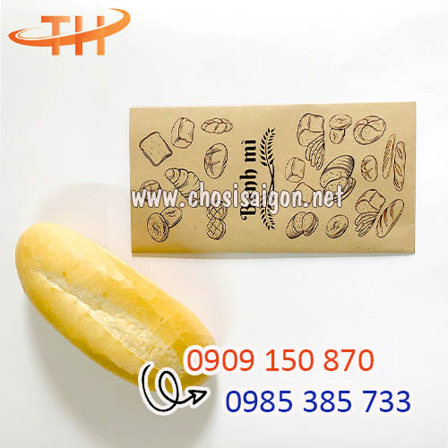 Túi giấy kraft đựng bánh mì sỉ rẻ