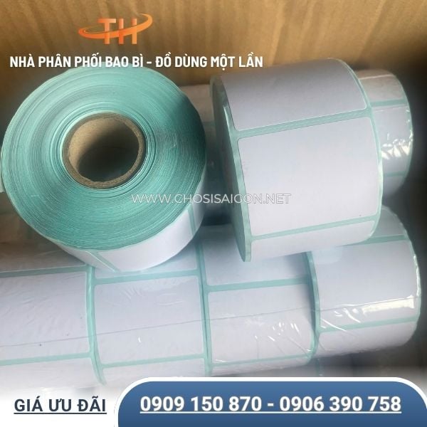 Giấy decal nhiệt 1 tem 50 x 40 x 30m in sắc nét