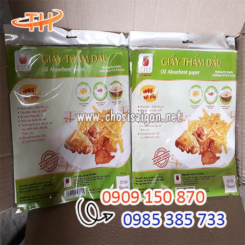 Giấy thấm dầu chiên, rán thực phẩm sỉ rẻ uy tín