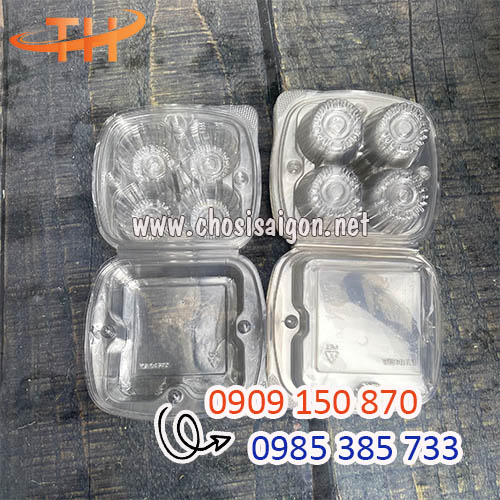 Vỉ nhựa 4 quả đựng trứng dùng 1 lần giá tốt