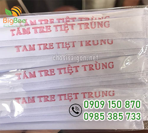 Tăm tre bọc giấy tiệt trùng giá tốt cho các hàng quán sỉ rẻ