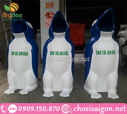 Thùng rác chim cánh cụt giá sỉ rẻ