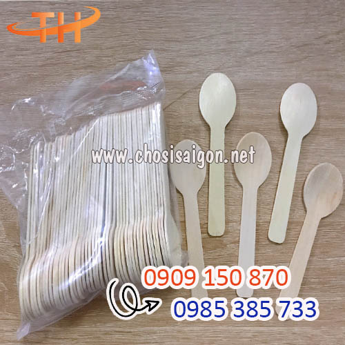 Thìa gỗ 10cm cao cấp giá rẻ