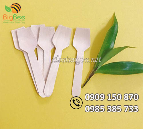 Gía sỉ rẻ thìa gỗ ăn kem tại TP.HCM