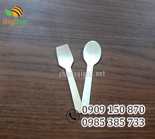 Thìa gỗ ăn kem, sữa chua sỉ rẻ tại TP.HCM