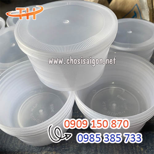 Thố nhựa 500ml đựng súp, cháo, canh báo giá rẻ