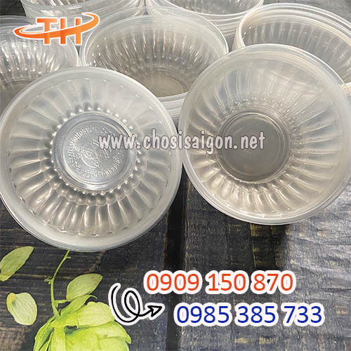 Thố nhựa sọc không nắp sỉ rẻ