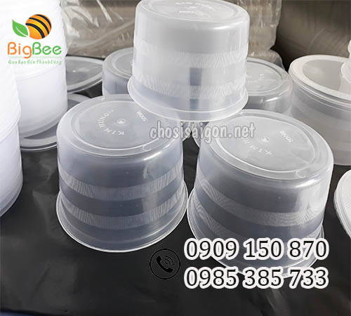 Tô (thố) nhựa 500ml đựng thức ăn mang đi giá rẻ nhất HCM