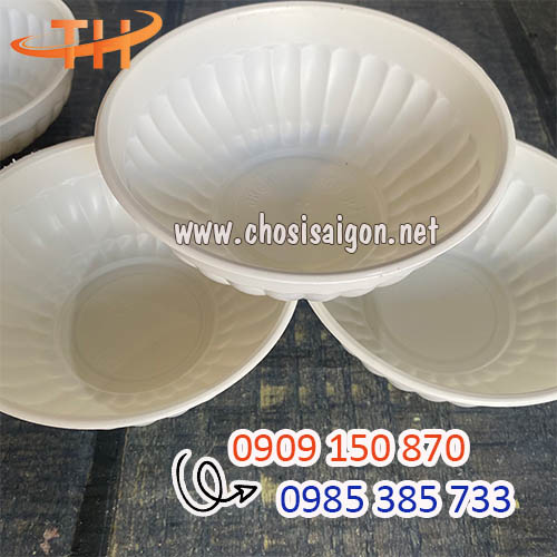 Thố nhựa trắng sữa không nắp giá sỉ rẻ