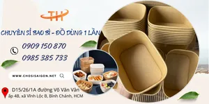 Giao tận nơi hộp giấy kraft bento chữ nhật giá rẻ