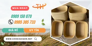 Kho giá rẻ hộp giấy chữ nhật Bento đựng thức ăn