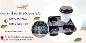 Nơi bán khay nhựa 4 ngăn đựng ly trà sữa sỉ rẻ tại Bình Chánh, HCM