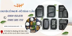 Đại lý khay nhựa đựng thức ăn đế đen giá rẻ ở Bình Chánh, HCM