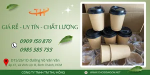 Ly giấy 9oz đựng cà phê, trà, nước giá sỉ rẻ