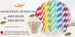 Ống hút giấy sọc màu hàng chất lượng tốt giá rẻ uy tín
