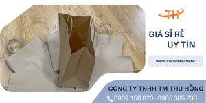 Sỉ túi giấy kraft có quai cho shop quần áo, mỹ phẩm giá tốt nhất