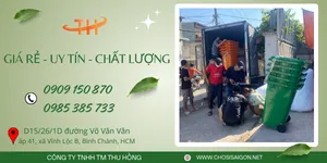 Thùng rác 240L – chịu lực tốt – dùng ngoài trời – giá rẻ TP.HCM